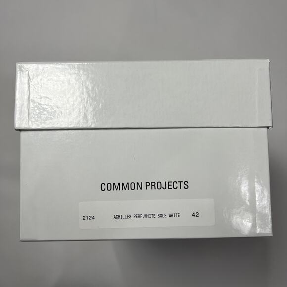 NEW COMMON PROJECTS Achilles Perforated Sneakers White Leather EU 42 US 9 Shoes - Picture 2 of 15